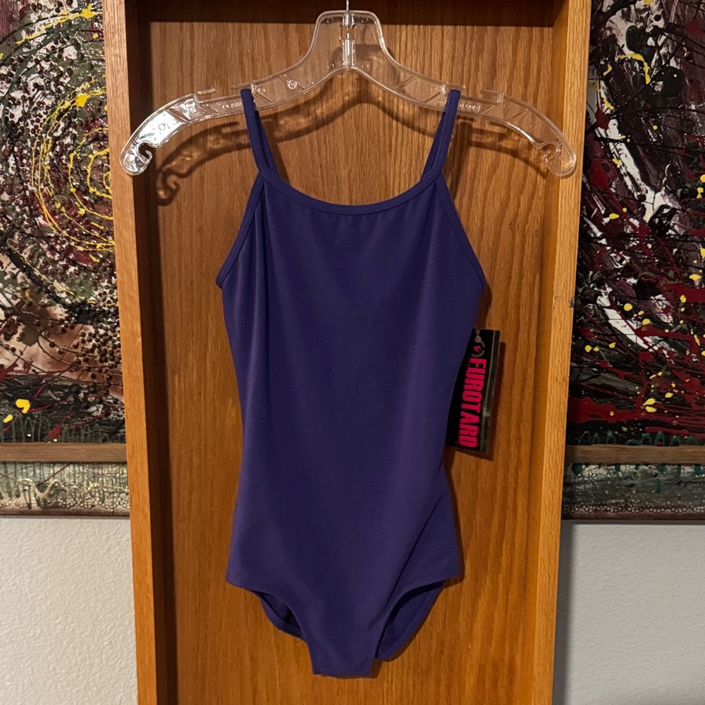 Purple cotton cami Leotard
